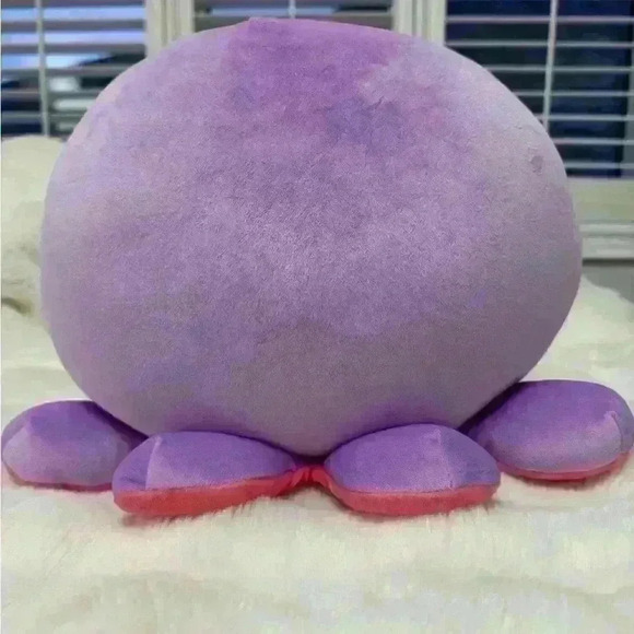Ty Squishy Beanies -  Octavia Octopus New Kids Plushie Bear Toy Purple Octopus - Picture 4 of 6
